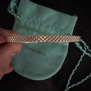 TIFFANY & CO. Sterling Silver Diamond Point Cuff Bracelet